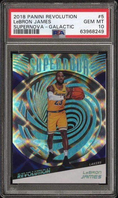 2018 Panini Revolution Lebron James Supernova Galactic #5 card image