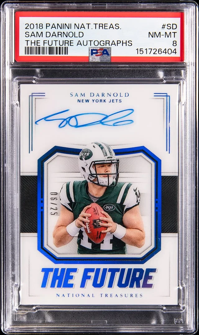 2018 Panini Sam Darnold National Treasure The Future Autographs #FUT-SD card image