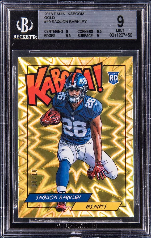 2018 Panini Saquon Barkley Kaboom! Gold #40 card image