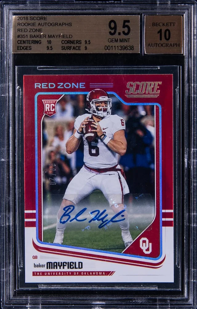 2018 Panini Score Baker Mayfield Red Zone #351 card image