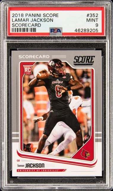 2018 Panini Score Lamar Jackson #352 card image