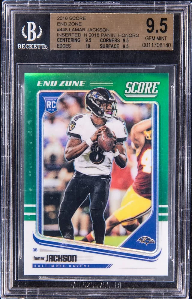 2018 Panini Score Lamar Jackson End Zone #448 card image