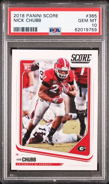 2018 Panini Score Nick Chubb #365 card image