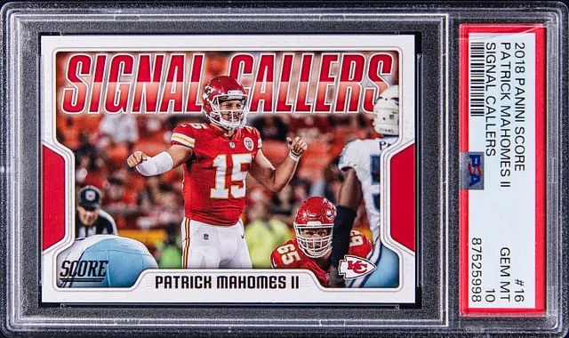 2018 Panini Score Patrick Mahomes II Signal Callers #16 card image