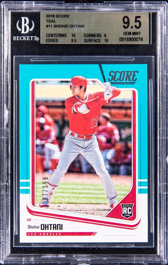 2018 Panini Score Shohei Ohtani Press Proof #11 card image