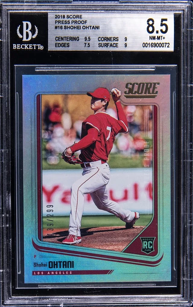 2018 Panini Score Shohei Ohtani Proof #18 card image
