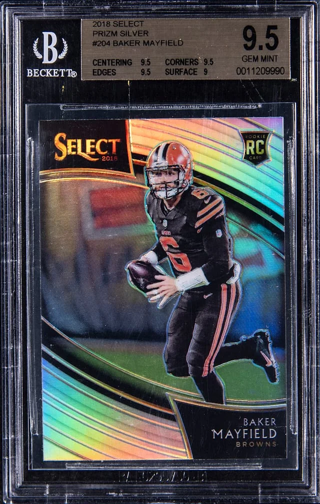 2018 Panini Select Baker Mayfield Silver Prizm #204 card image