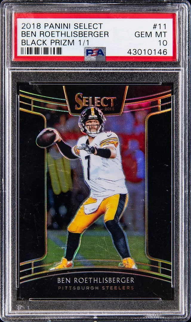 2018 Panini Select Ben Roethlisberger Black Prizm #11 card image