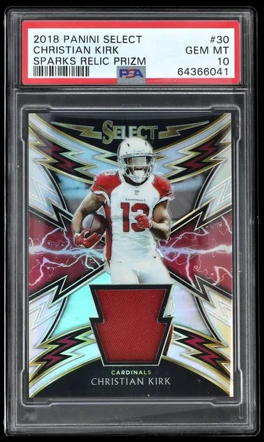 2018 Panini Select Christian Kirk Sparks Relic Prizm #30 card image
