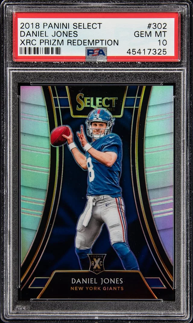 2018 Panini Select Daniel Jones XRC Prizm Redemption #302 card image
