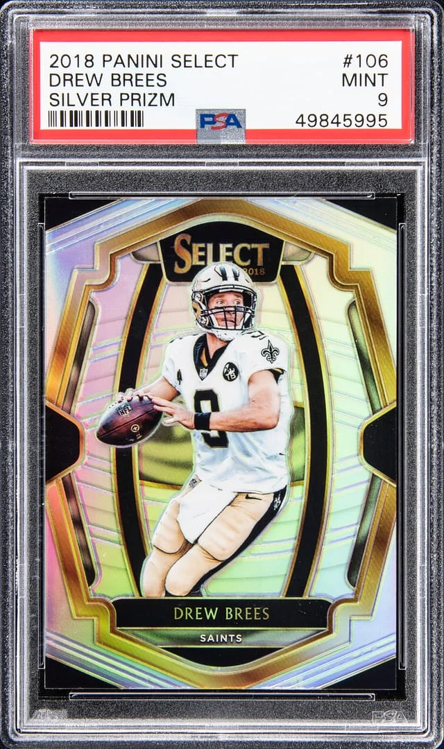 2018 Panini Select Drew Brees Silver Prizm #106 card image
