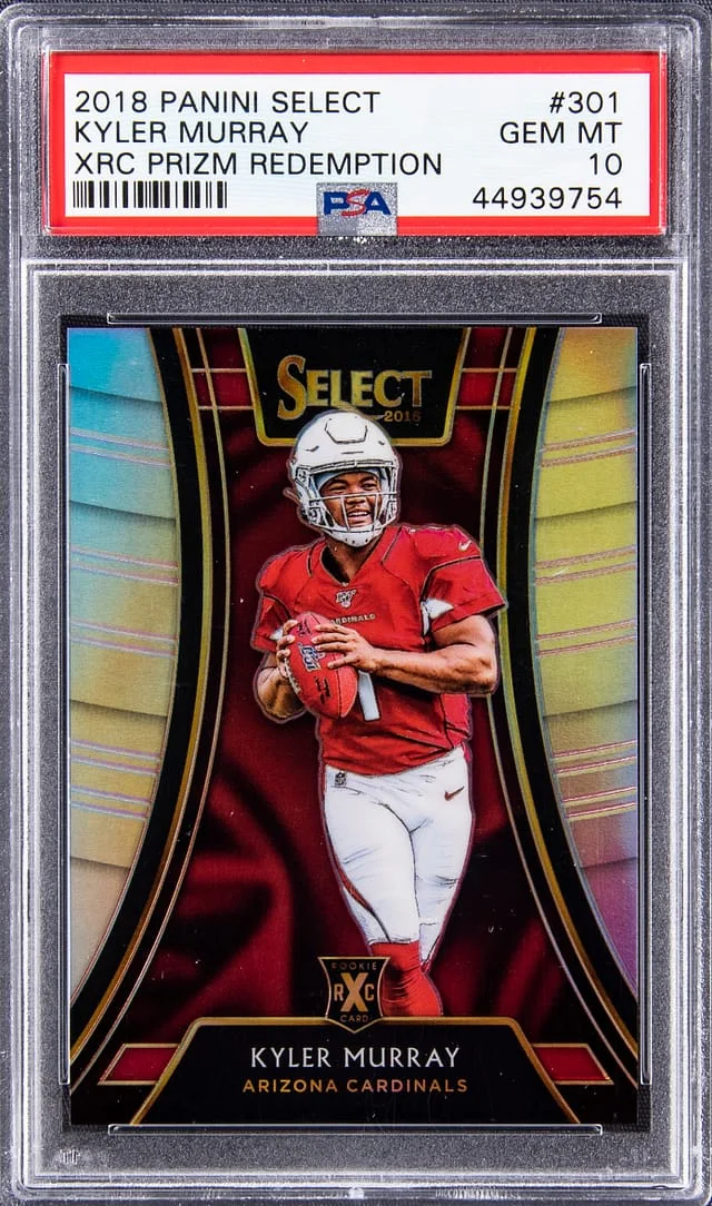 2018 Panini Select Football Kyler Murray XRC Prizm Redemption #301 card image