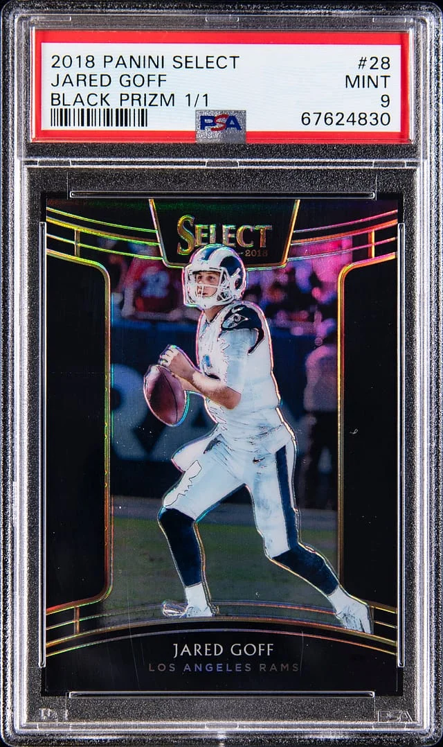 2018 Panini Select Jared Goff Black Prizm #28 card image