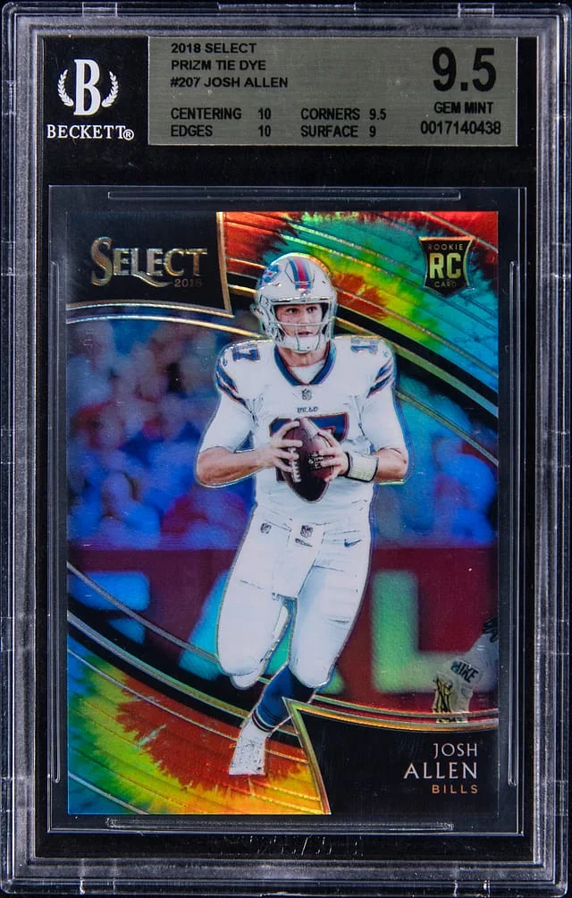 2018 Panini Select Josh Allen Zebra Prizm #207 card image