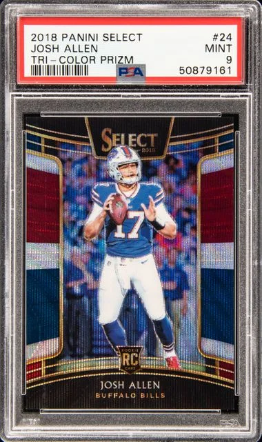 2018 Panini Select Josh Allen Tie-Dye Prizm #24 card image