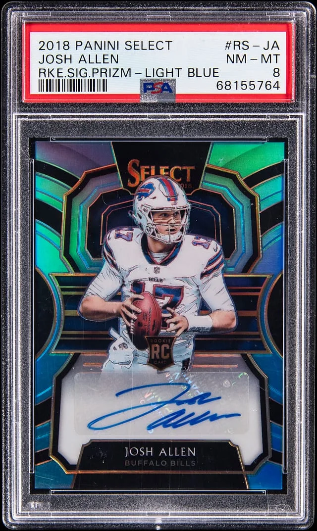 2018 Panini Select Josh Allen Signature Prizm Die-Cut Gold Prizm #RS-JA card image