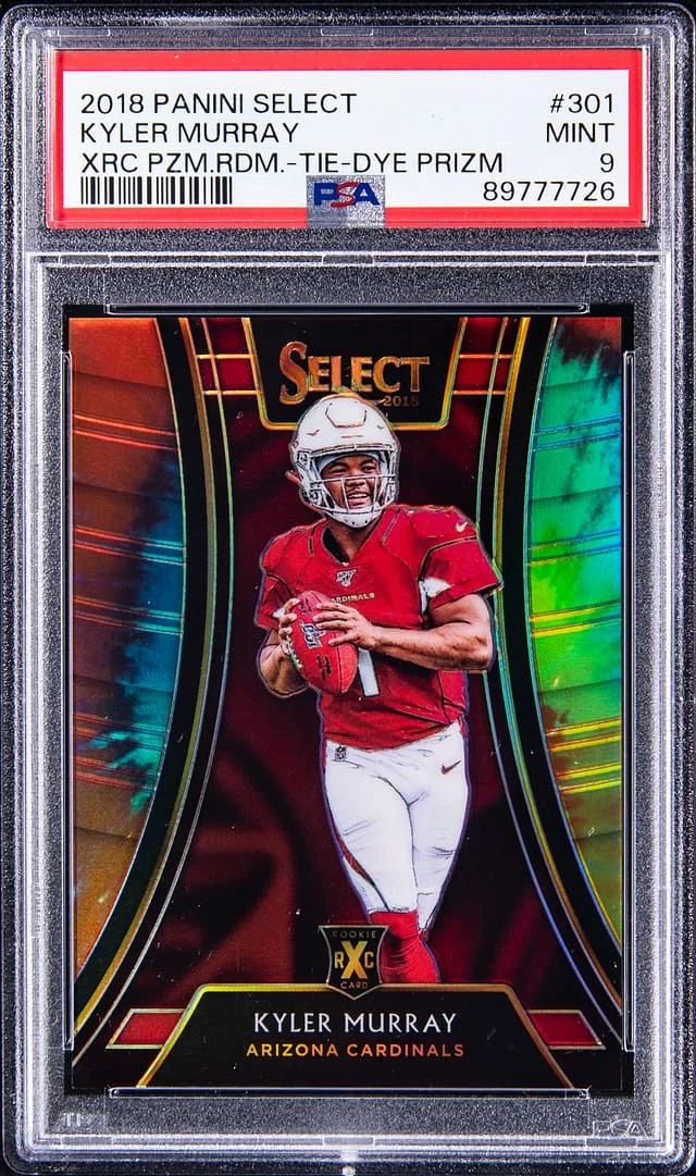 2018 Panini Select Kyler Murray XRC Redemption Tie-Dye Prizm #301 card image