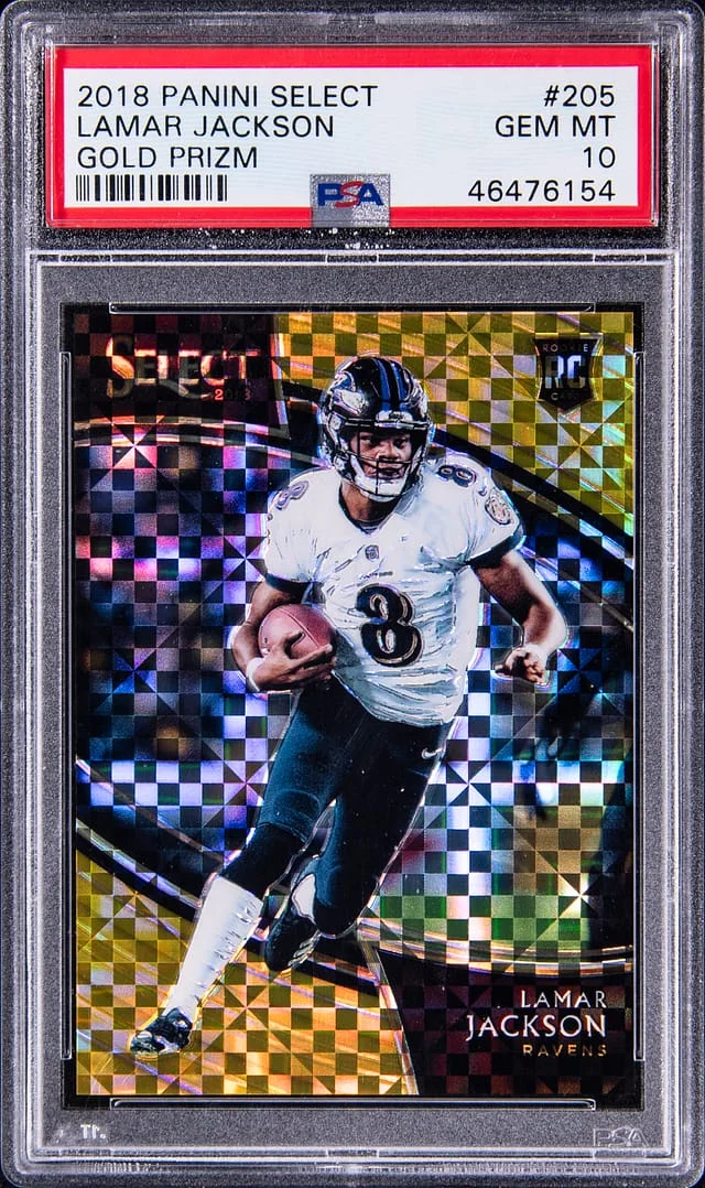 2018 Panini Select Lamar Jackson Silver Prizm #205 card image