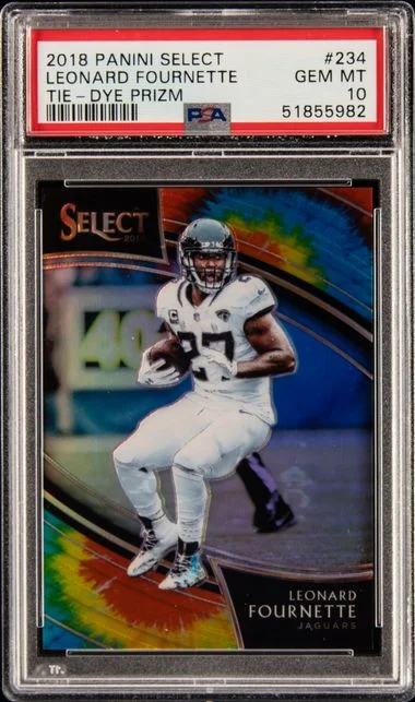 2018 Panini Select Leonard Fournette Tie-Dye Prizm #234 card image