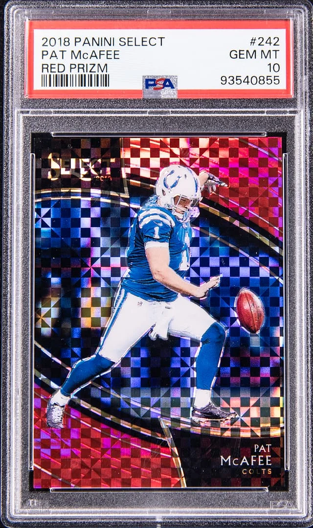 2018 Panini Select Pat McAfee Red Prizm #242 card image