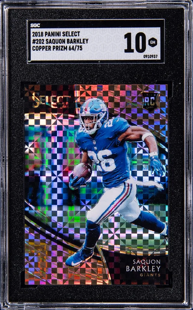 2018 Panini Select Saquon Barkley Copper Prizm #202 card image