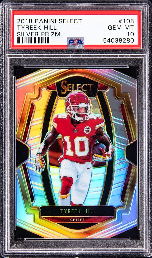 2018 Panini Select Tyreek Hill Silver Prizm #108 card image
