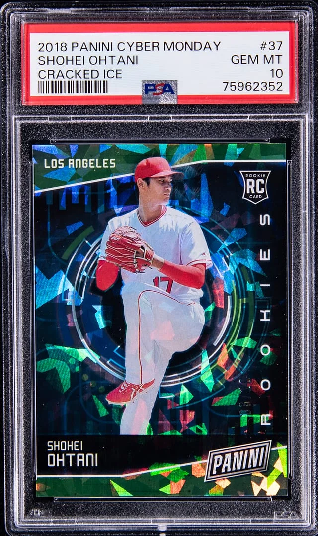 2018 Panini Shohei Ohtani Cyber Monday Cracked Ice #37 card image