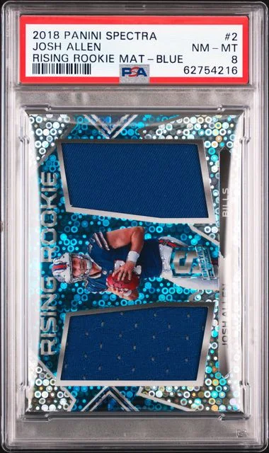2018 Panini Spectra Josh Allen Rising Materials #2 card image