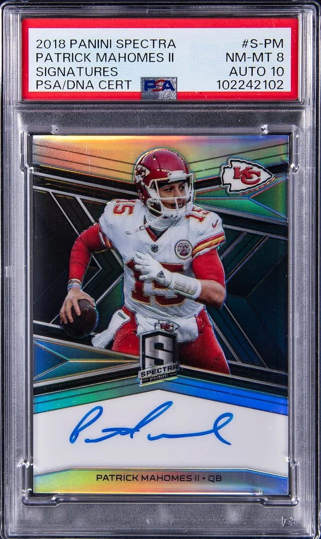 2018 Panini Spectra Patrick Mahomes II Signatures #S-PM card image