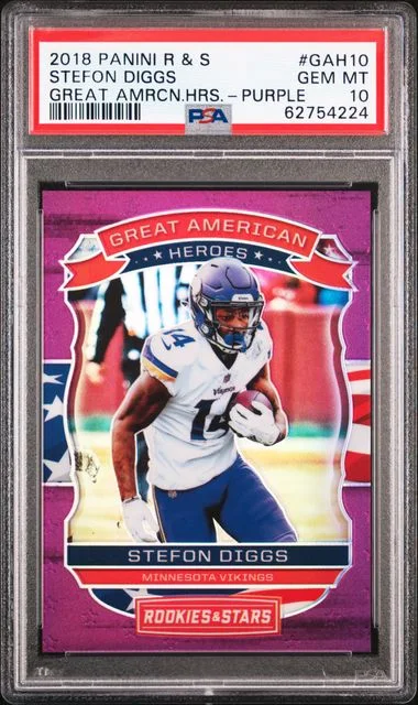 2018 Panini Stefon Diggs Rookies & Stars Great American Heroes #GAH10 card image