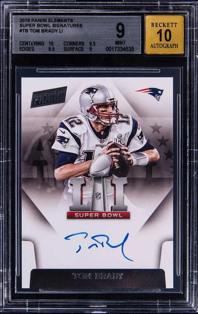 2018 Panini Tom Brady Elements Super Bowl Signatures #SBLI-TB card image