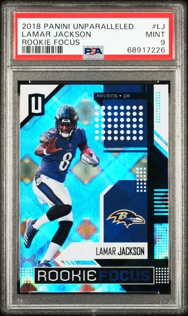 2018 Panini Unparalleled Focus Lj Lamar Jackson #no-number card image