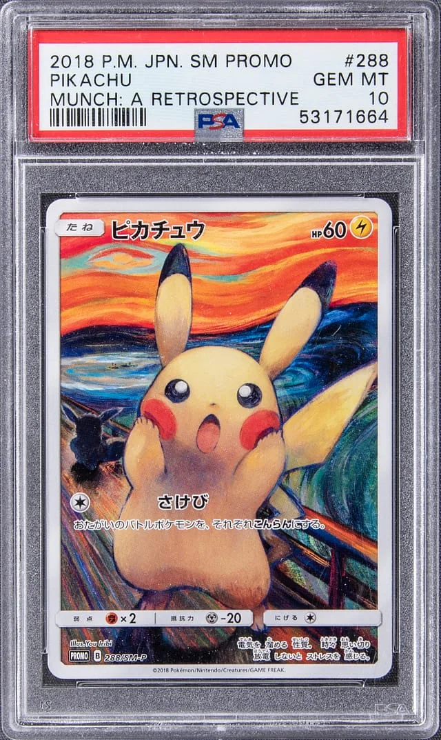 2018 Pokemon Japan Promo Munch Scream Pikachu #288 card image