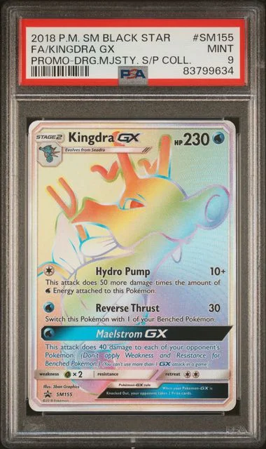 2018 Pokemon Sm Black Star Promo Dragon Majesty Super-Premium Collection Full Art/Kingdra Gx #SM155 card image