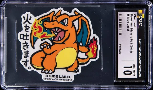 2018 Pokemon Stickers Pt. B-Side Label Charizard #1 card image