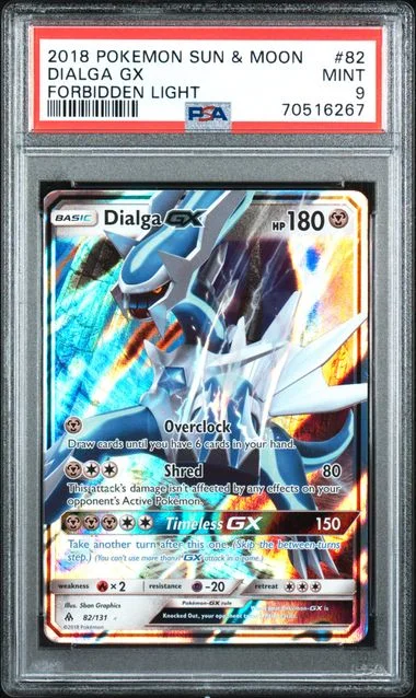 2018 Pokemon Sun and Moon Forbidden Light Dialga GX #82 card image