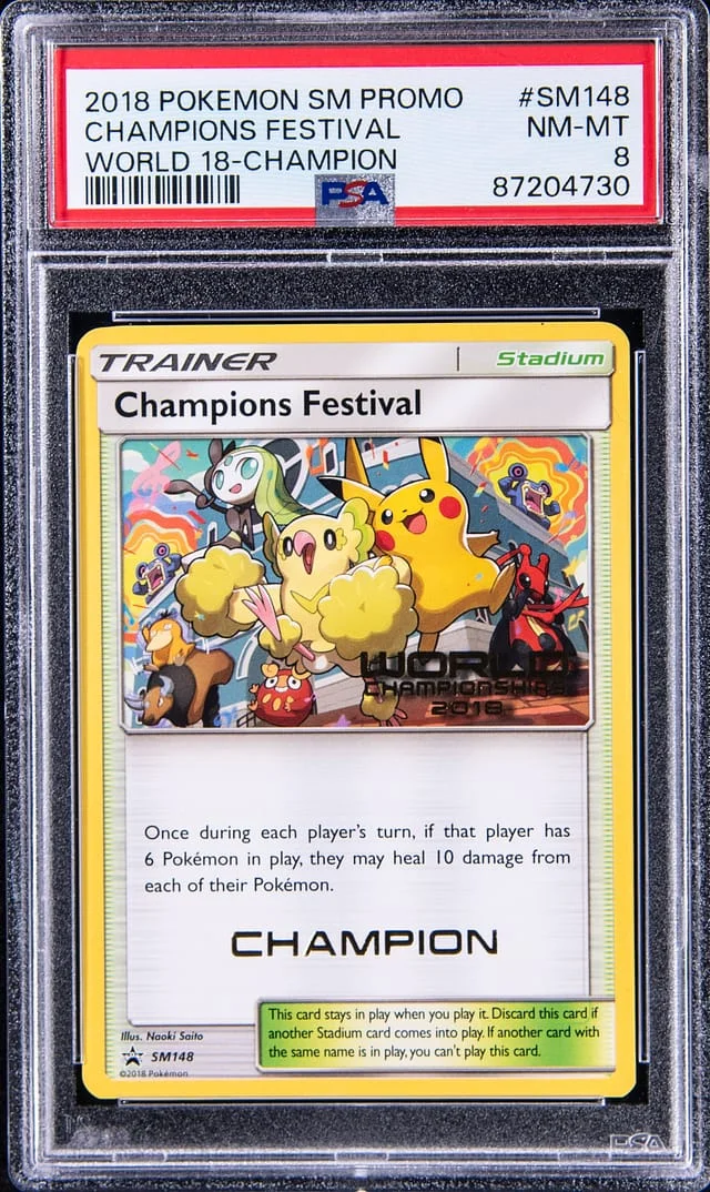 2018 Pokemon Sun and Moon World Championships '18 Champion Promo Champions Festival #SM148 card image