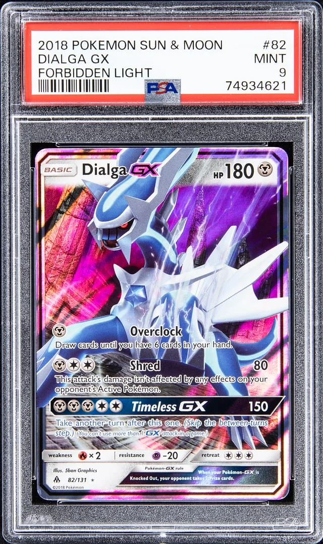 2018 Pokemon Sun & Moon Forbidden Light Dialga GX #82 card image