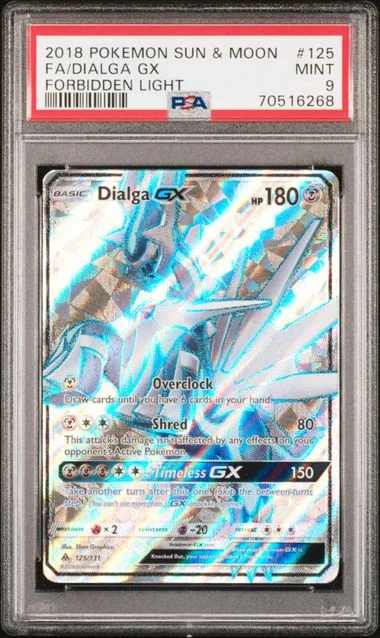 2018 Pokemon Sun & Moon Forbidden Light Full Art/Dialga Gx #125 card image