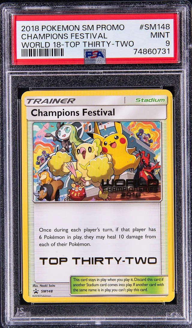 2018 Pokemon Sun & Moon Promo World 18 Top Thirty-Two Champions Festival #SM148 card image