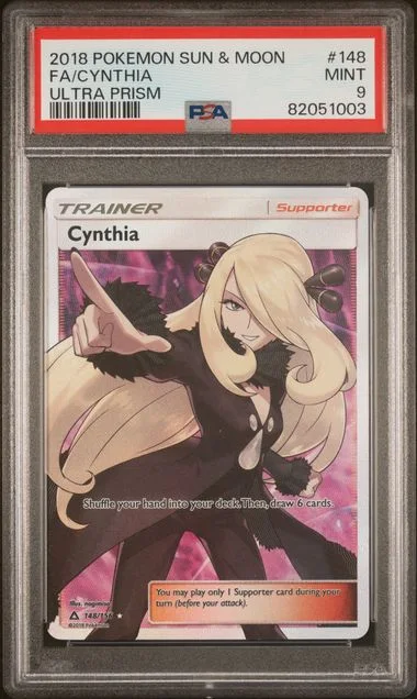 2018 Pokemon Sun & Moon Ultra Prism Full Art/Cynthia #148 card image