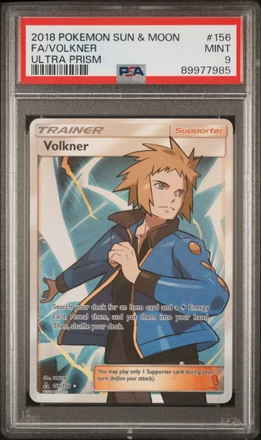2018 Pokemon Sun & Moon Ultra Prism Full Art/Volkner #156 card image
