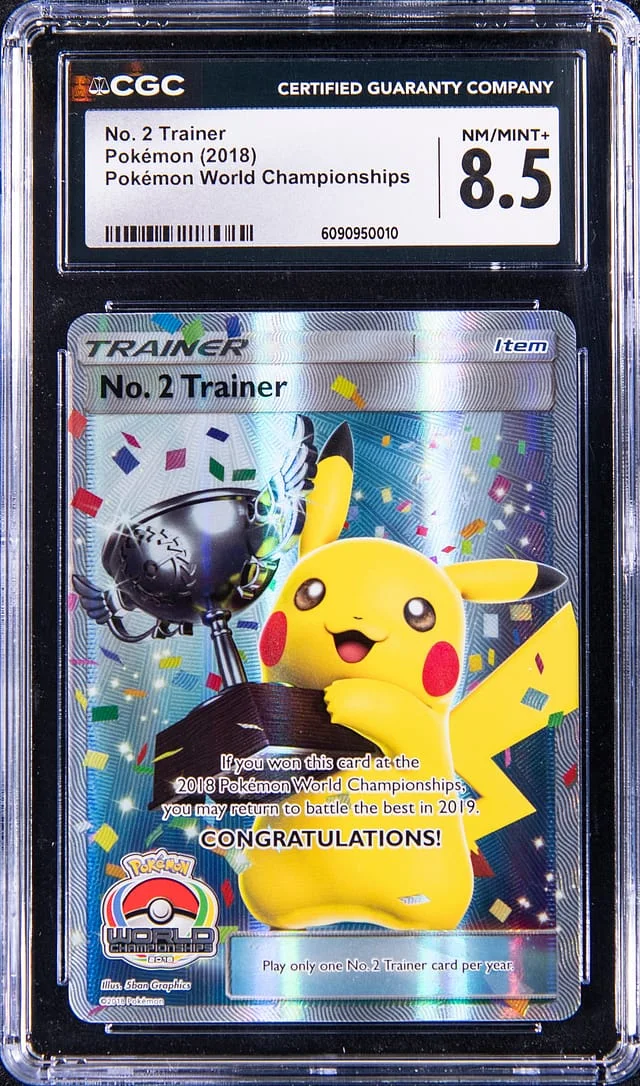 2018 Pokemon World Championships No. Trainer Pikachu Trophy #2 card image