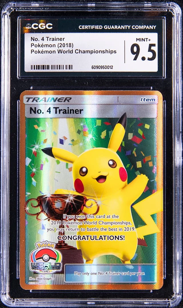 2018 Pokemon World Championships No. Trainer Pikachu Trophy #4 card image