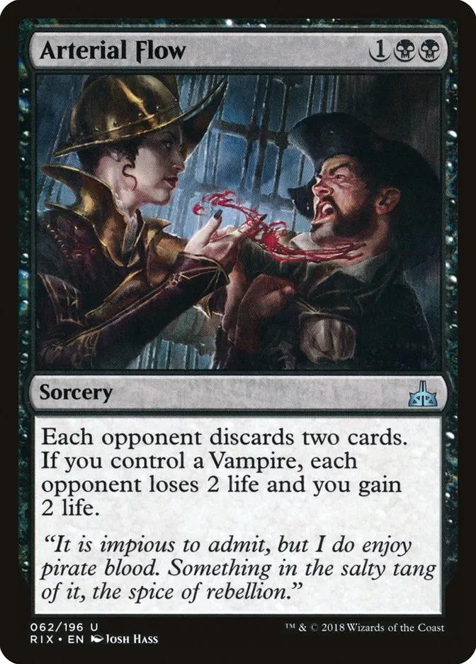 2018 Rivals of Ixalan Arterial Flow uncommon #62 unlisted card image