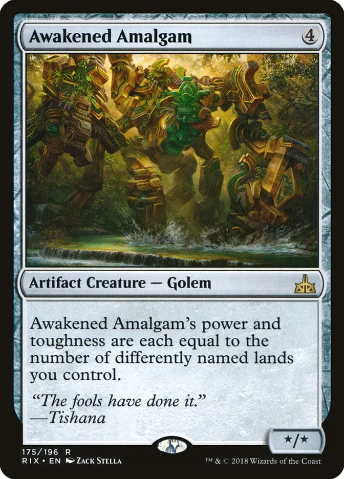 2018 Rivals of Ixalan Awakened Amalgam rare #175 unlisted card image