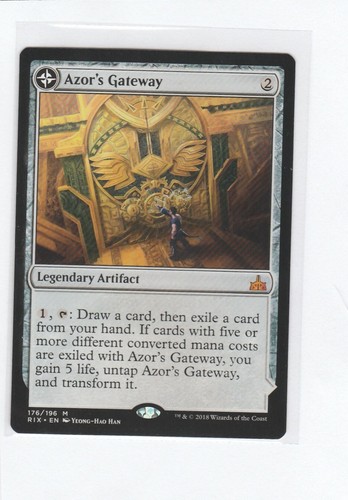 2018 Rivals of Ixalan Azor's Gateway // Sanctum of the Sun mythic #176 unlisted card image