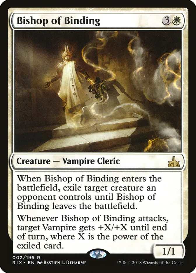 2018 Rivals of Ixalan Bishop of Binding rare #2 unlisted card image