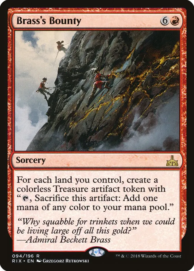 2018 Rivals of Ixalan Brass's Bounty rare #94 unlisted card image