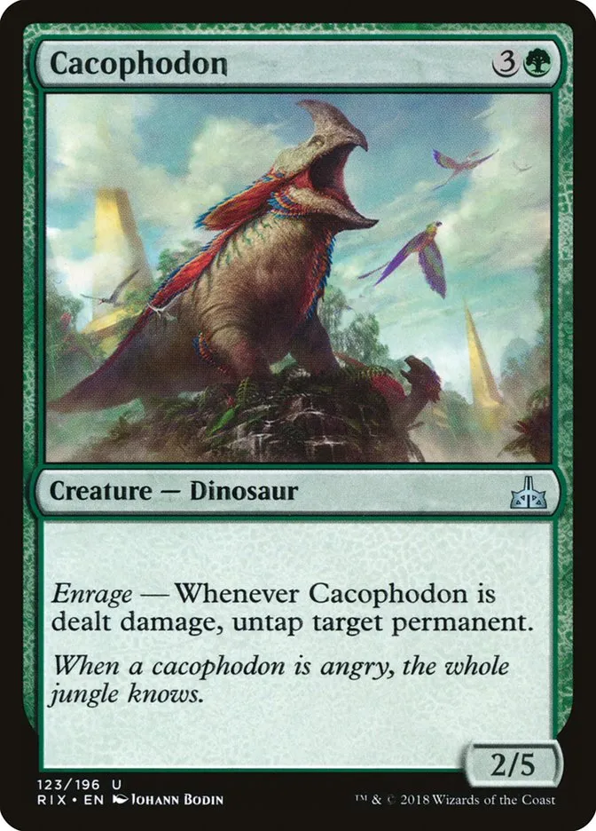 2018 Rivals of Ixalan Cacophodon uncommon #123 unlisted card image